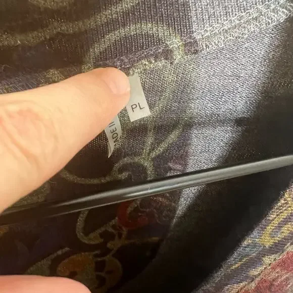 SOFT SURROUNDINGS Women's Pet L Poppy Feild Printed Dark Floral Tunic Top - Picture 8 of 16